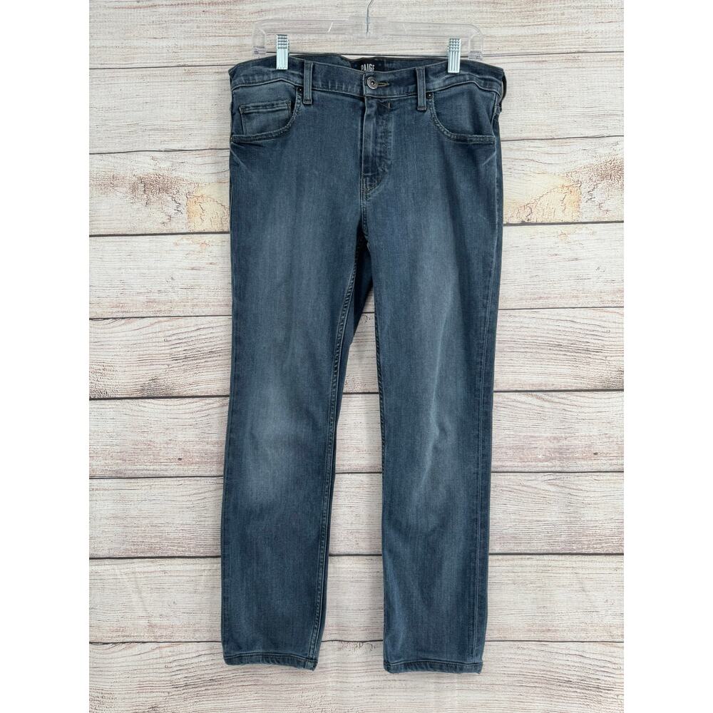 Paige Lennox Stretch Slim Jeans Mens 32 Blue Indigo Medium Wash Denim